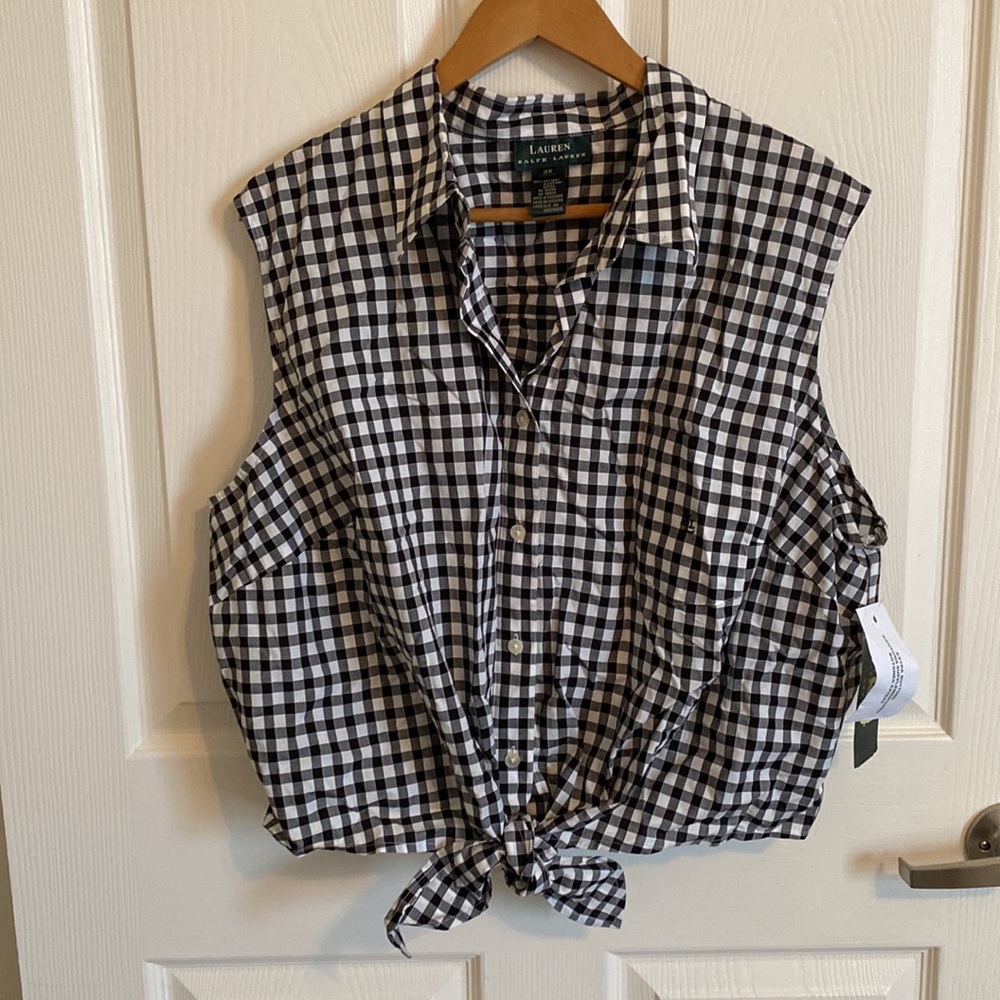 Lauren Ralph Lauren Tie Up Top